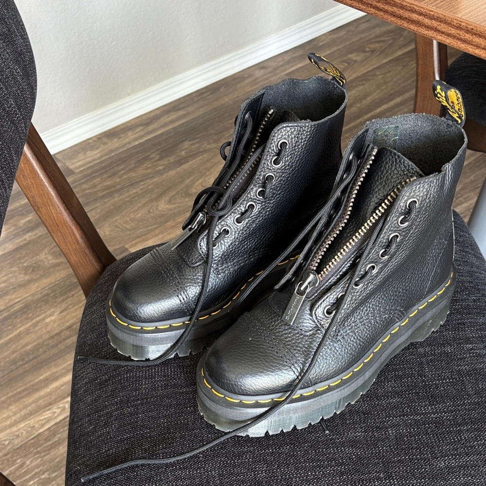 Dr Martens Black Leather Lace-Up Sinclair Boots